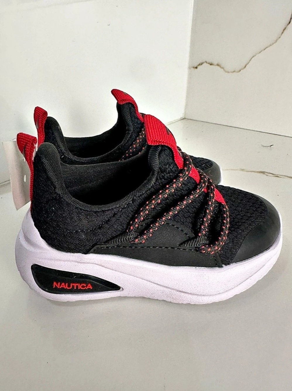 Nautica Kids Black & Red Sneakers toddler size 6 NWT